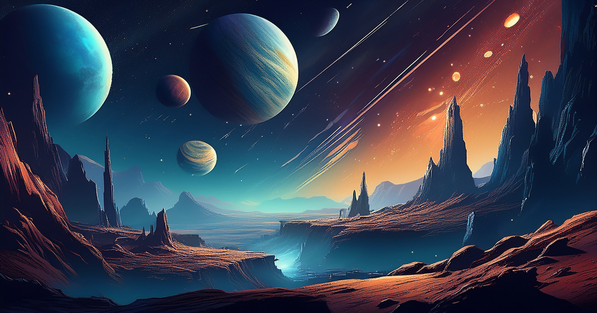 Adobe Fireflyで生成した宇宙と惑星のイメージ画像